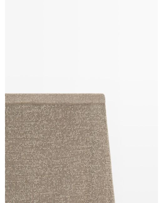 MASSIMO DUTTI Brown Knit Flared Skirt Complete Look