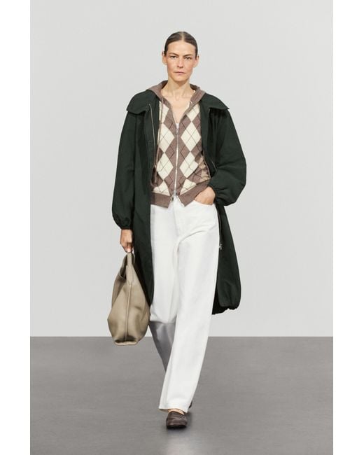 MASSIMO DUTTI Multicolor Hooded Zip-Up Knit Cardigan