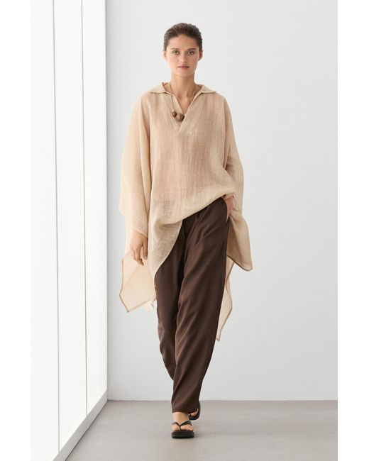 MASSIMO DUTTI Natural 100% Ramie Cape