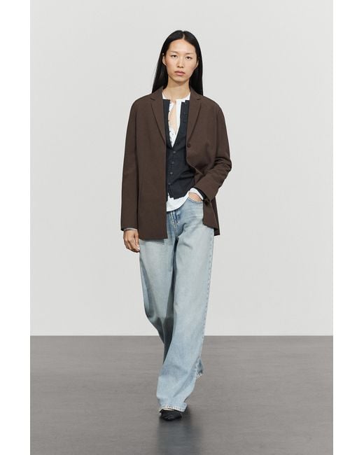 Blazer Fluide MASSIMO DUTTI en coloris Gray