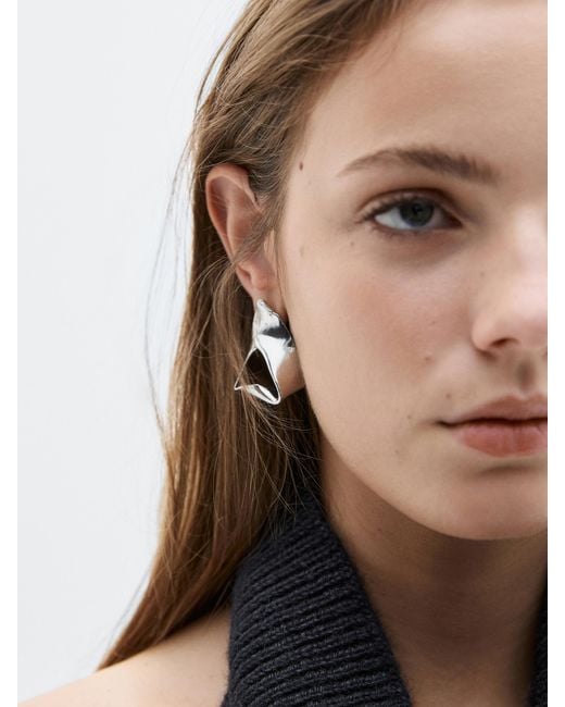 MASSIMO DUTTI Brown Medium Earrings