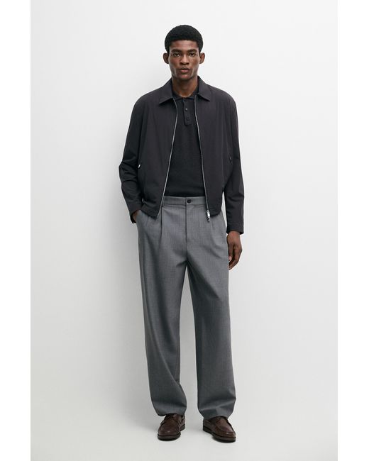 MASSIMO DUTTI Black Short Lightweight Jacket for men