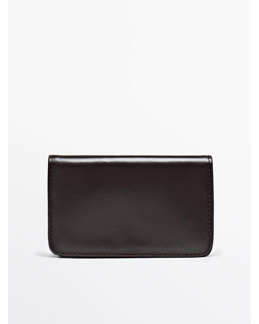 MASSIMO DUTTI Black Nappa Leather Wallet