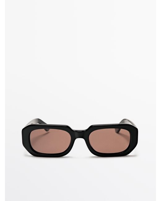 MASSIMO DUTTI Black Square Sunglasses