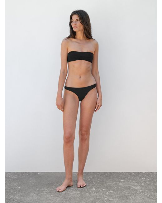MASSIMO DUTTI White Textured Bandeau Bikini Top