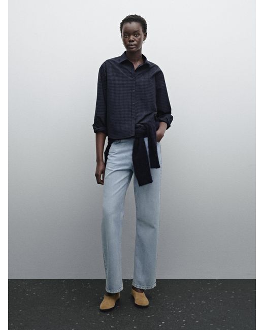 Camicia A Quadri di MASSIMO DUTTI in Gray