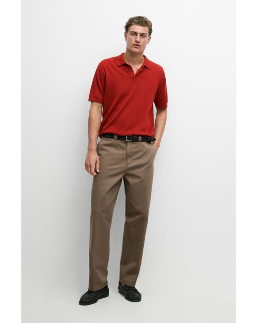 MASSIMO DUTTI Multicolor Cotton Relaxed Fit Trousers for men