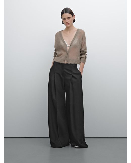 Cardigan Corto di MASSIMO DUTTI in Gray