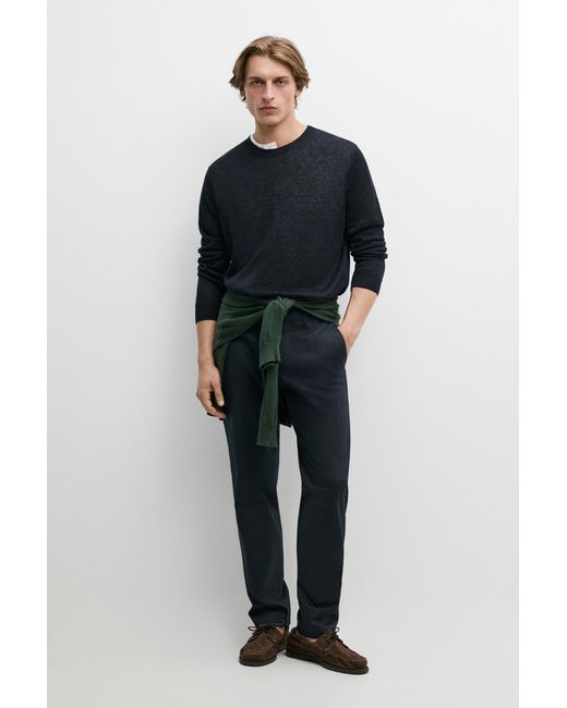 MASSIMO DUTTI Multicolor Cotton Blend Slim Fit Pants for men