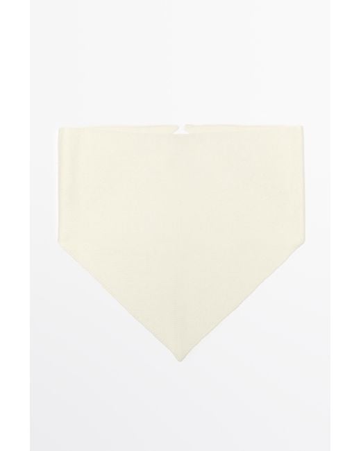 MASSIMO DUTTI White 100% Cashmere Bandana