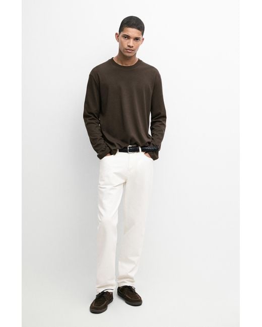 MASSIMO DUTTI Multicolor 100% Cotton Long Sleeve T-Shirt for men