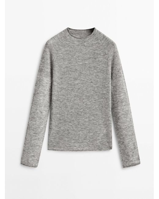 gray mock turtleneck