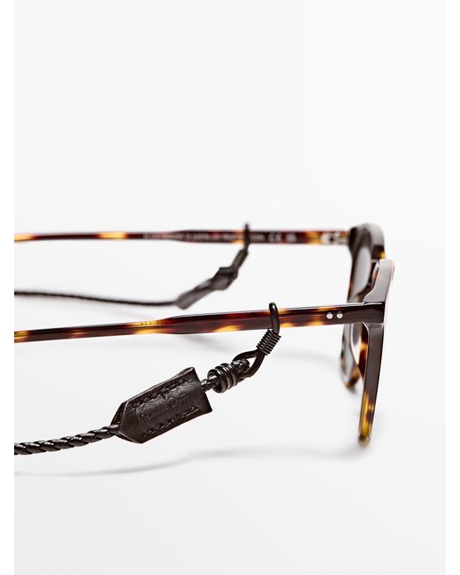 MASSIMO DUTTI White Braided Sunglasses Cord for men