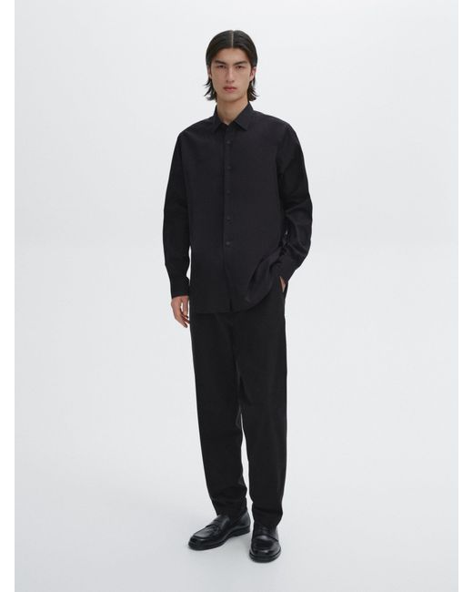 MASSIMO DUTTI Popelin-Jogginghose in Blue für Herren