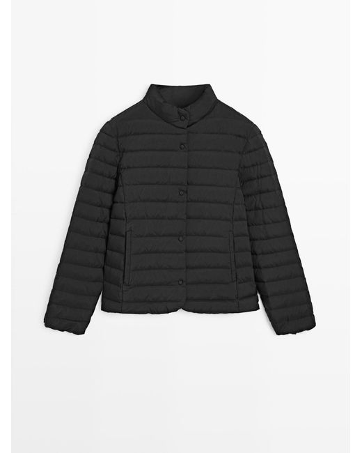MASSIMO DUTTI Gewatteerd Jack in het Black