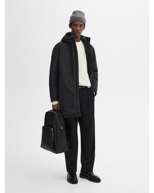 MASSIMO DUTTI Multicolor Long Hooded Down Parka for men