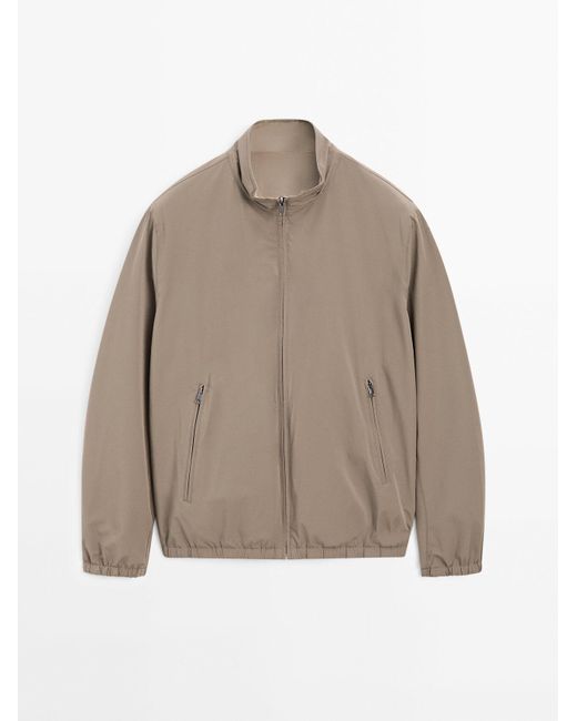 MASSIMO DUTTI Omkeerbaar Bi-Stretch Jack in het Natural voor heren