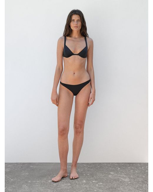 MASSIMO DUTTI White Set Bikinihöschen Und Bikinioberteil Mit Bügel