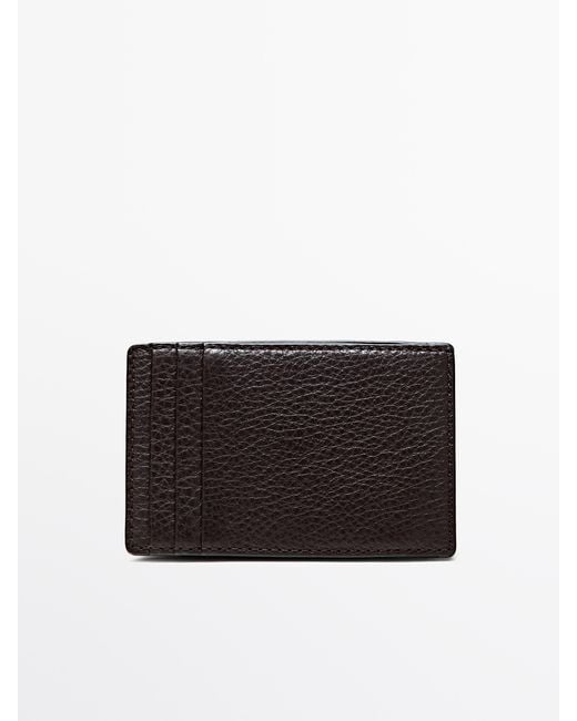 MASSIMO DUTTI White Nappa Leather "Magic" Vertical Wallet for men