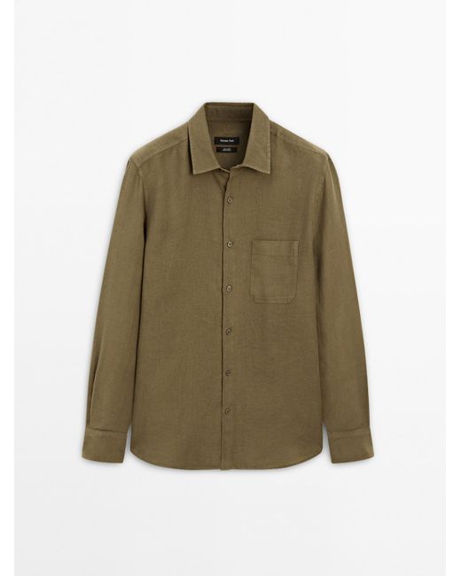 MASSIMO DUTTI Regular Fit Overhemd Met Zak in het Multicolor voor heren