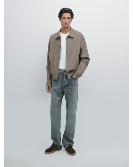 MASSIMO DUTTI Jacke Aus 100 Wolle Mit Hahnentrittmuster in Multicolor für Herren