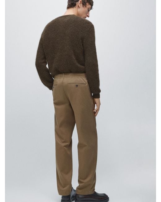 MASSIMO DUTTI Multicolor Cotton Blend Jogger Fit Trousers for men