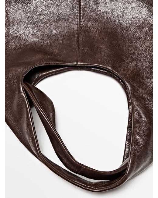 MASSIMO DUTTI Blue Medium Nappa Leather Bag