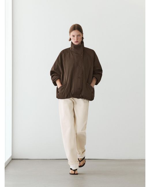 MASSIMO DUTTI Multicolor Puffer Jacket With Pocket Details
