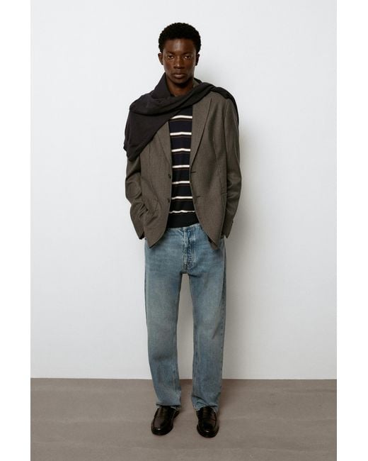 MASSIMO DUTTI Blue Straight-Leg Jeans for men