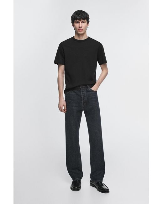 MASSIMO DUTTI Blue Straight-Leg Jeans for men