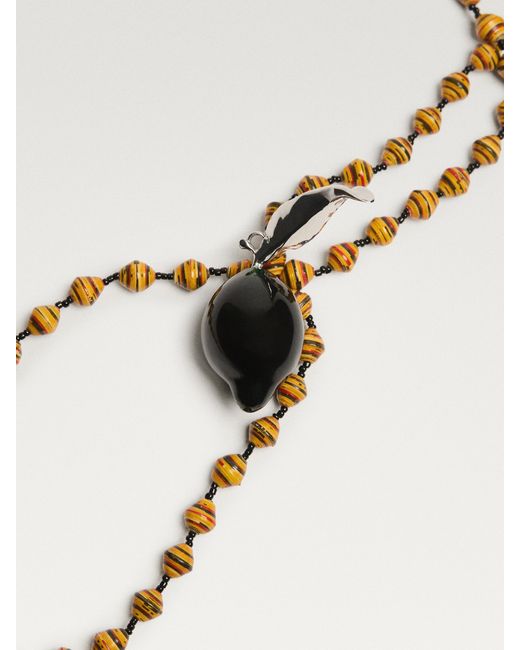 Ciondolo Con Elemento A Limone di MASSIMO DUTTI in Metallic