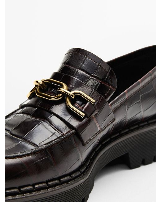 Massimo dutti sale animal print loafers