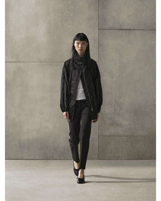 MASSIMO DUTTI Gray Bomber Jacket With Pocket Details