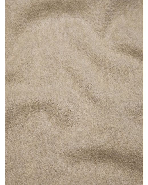 MASSIMO DUTTI Natural 100% Cashmere Scarf With Fringing