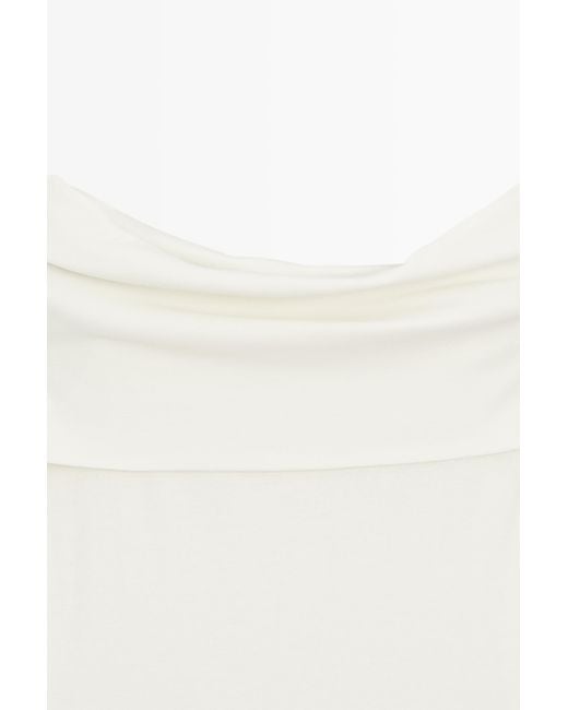 MASSIMO DUTTI Natural Cotton Off-The-Shoulder Top