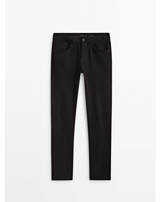 MASSIMO DUTTI Black Slim Fit Jeans for Men | Lyst