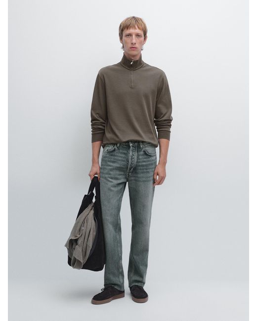 Polo À Col Camionneur Zippé MASSIMO DUTTI pour homme en coloris Multicolor