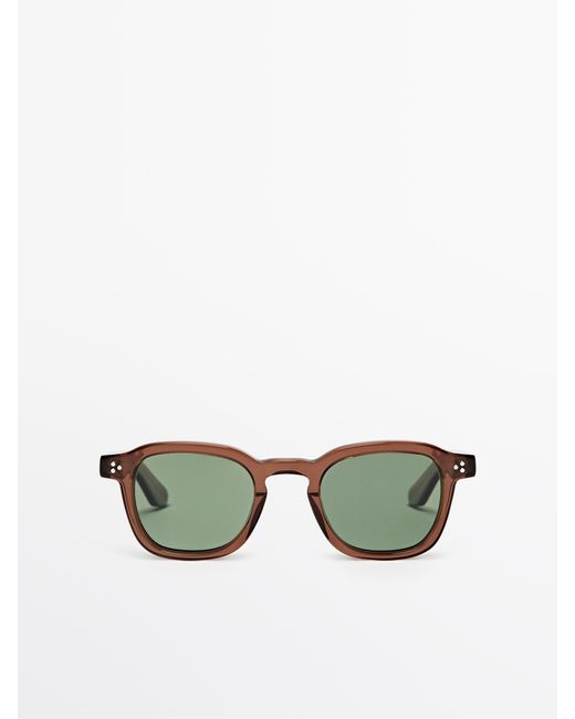 MASSIMO DUTTI Runde Sonnenbrille in Green für Herren
