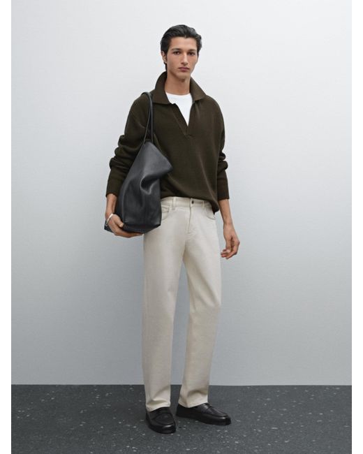 MASSIMO DUTTI Tapered-Fit-Jeans in Gray für Herren