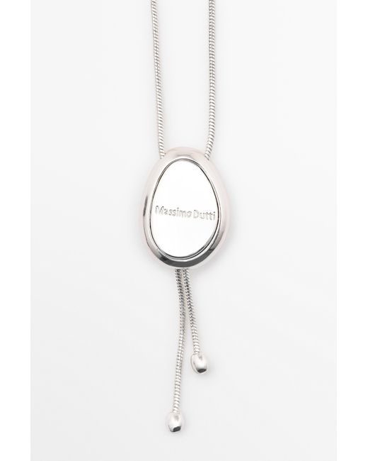 MASSIMO DUTTI White Tie Necklace