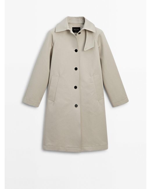 MASSIMO DUTTI 2-Layer Trench Coat in Natural | Lyst