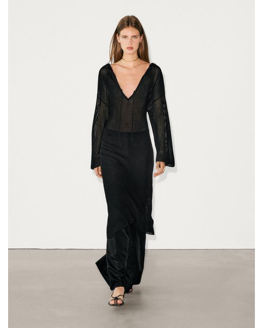 Vestido Punto Vestido Canale Massimo Dutti Vestidos En Negro De