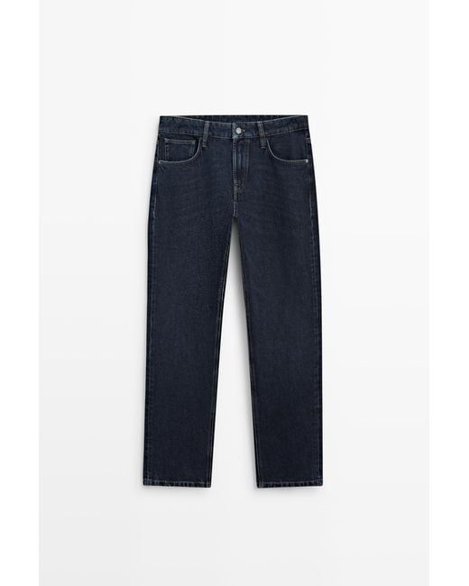 MASSIMO DUTTI Blue Tapered Fit Jeans for men