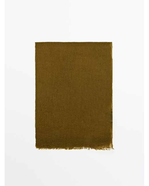 MASSIMO DUTTI Sjaal Van Koude Wol in het Green