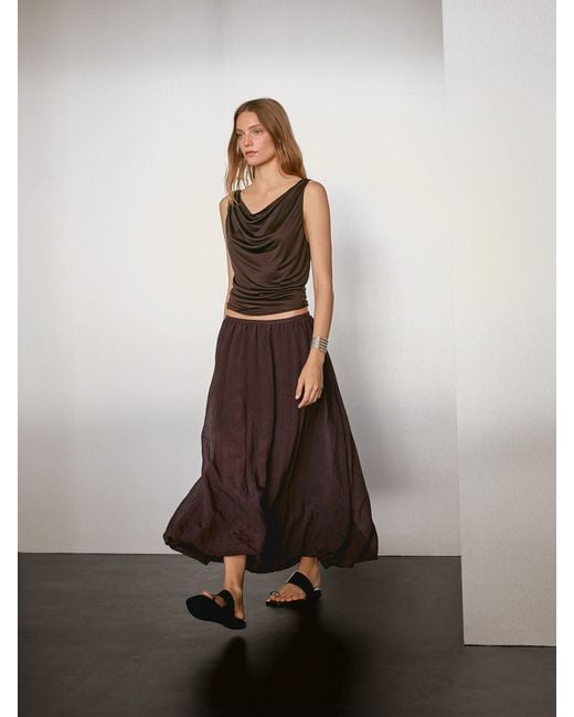 ★Massimo Dutti★ Pleated Balloon Midi Skirt MASSIMO DUTTI Pleated Balloon Midi Skirt | Lyst UK