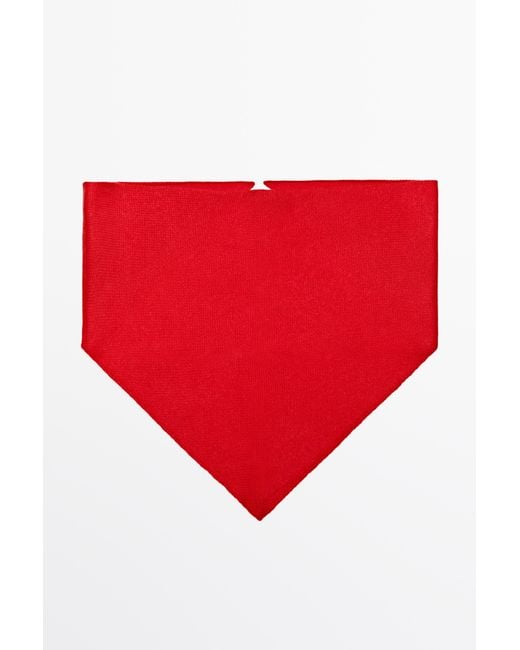 MASSIMO DUTTI Red 100% Cashmere Bandana