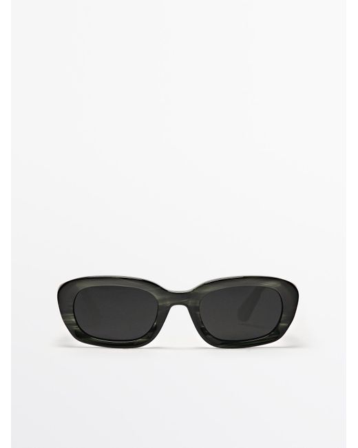 Gafas De Sol Ovaladas MASSIMO DUTTI de color Black