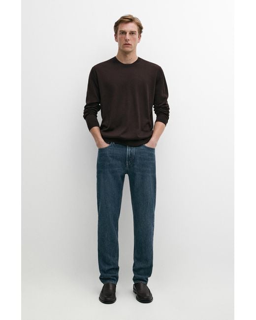 MASSIMO DUTTI Blue Tapered Fit Jeans for men