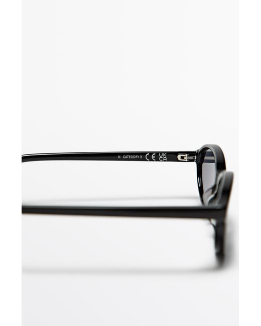 MASSIMO DUTTI White Elongated Sunglasses