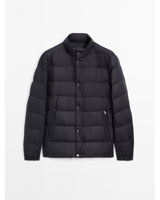 MASSIMO DUTTI Lichtgewicht Donsjack in het Blue voor heren